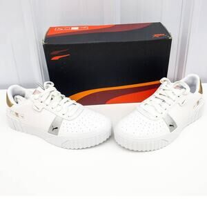 PUMA Cali Hacked Metallic Gold White Sneakers Women's size  8